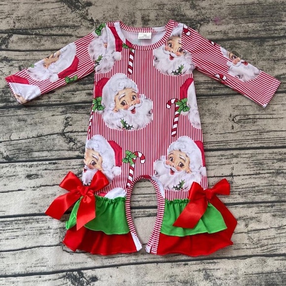 Other - Christmas Santa Claus cute ruffle romper